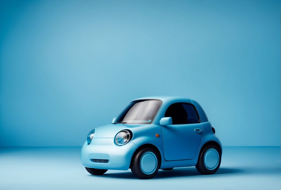 Petite voiture symbole de mobilité durable et d’efficacité en milieu urbain